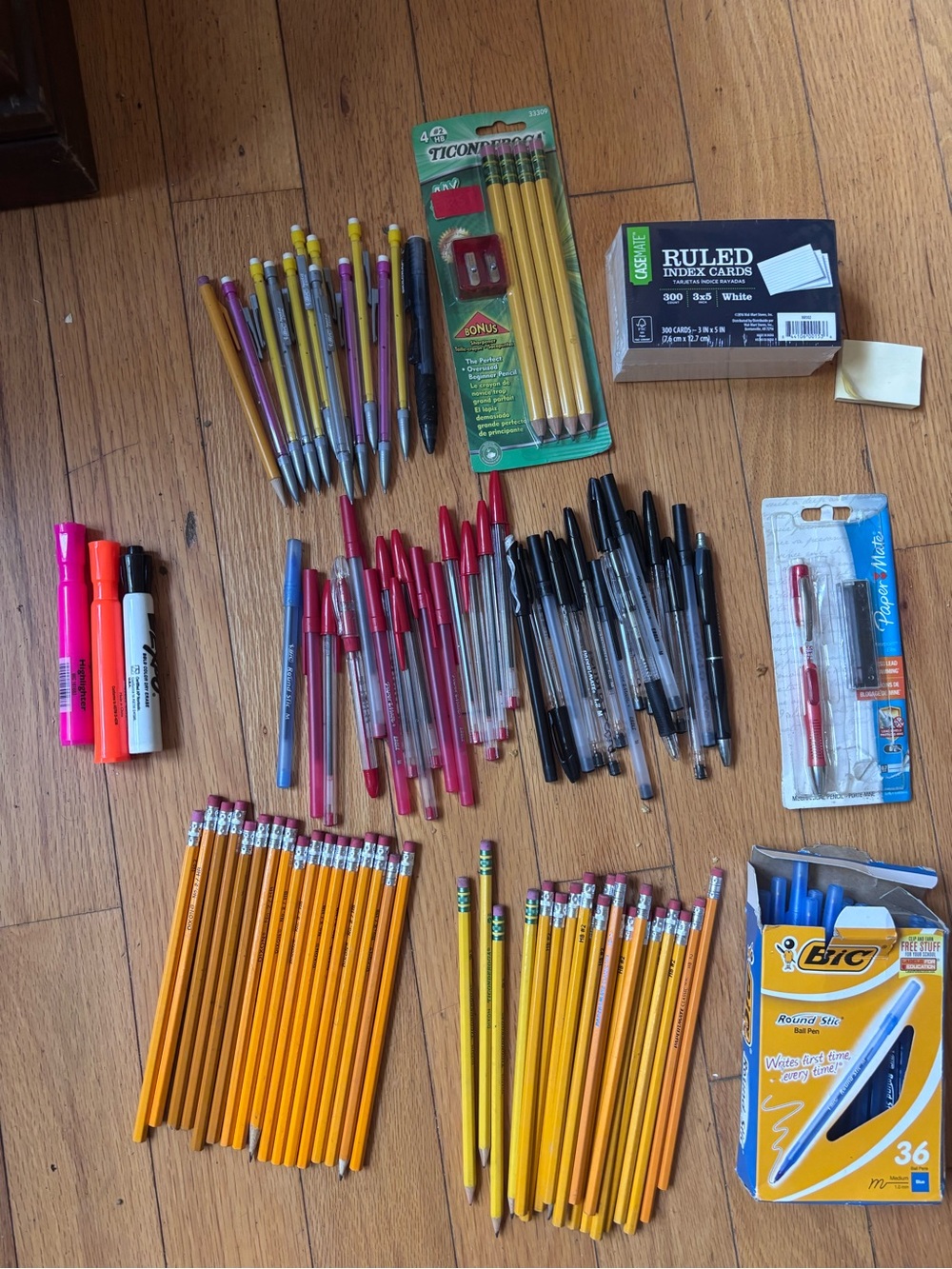 New with tags school supplies set- pencils, pens, markers, notecards